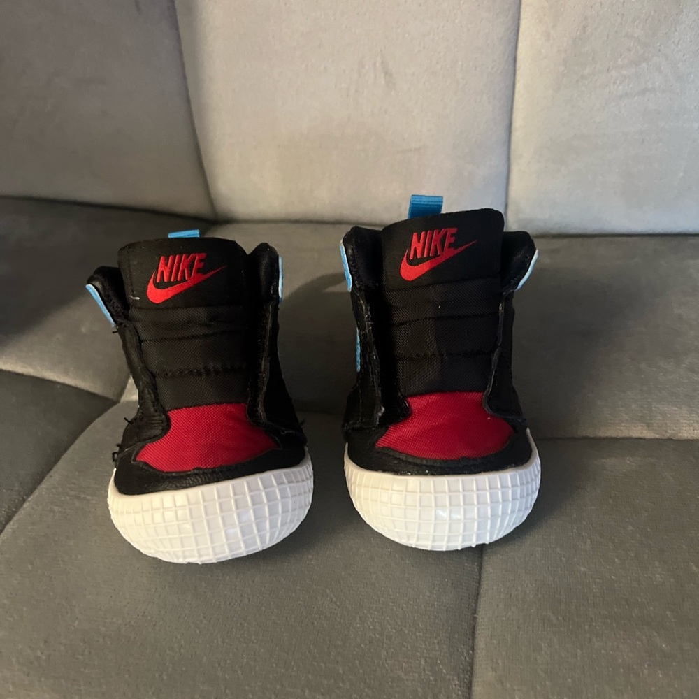 Jordan 1s baby Black and Red/Blue Sneakers